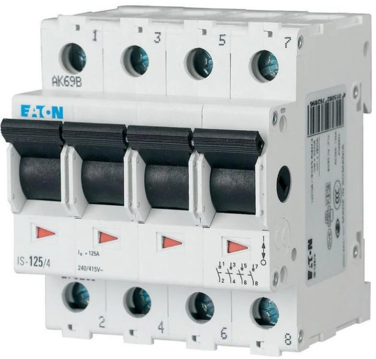 EATON ROZŁĄCZNIK IZOLACYJNY MODUŁOWY 100A 4Z 4P 4M 415V AC IS-100/4-1948187