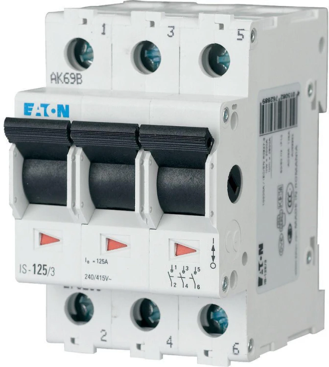 EATON ROZŁĄCZNIK IZOLACYJNY MODUŁOWY 40A 3Z 3P 3M 415V AC IS- 40/3-1948188