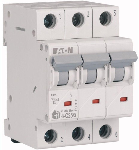 EATON WYŁĄCZNIK NADPRĄDOWY C 25A 3P 3M 6KA HN-C25/3-1948204