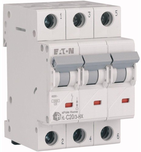 EATON WYŁĄCZNIK NADPRĄDOWY C 20A 3P 3M 6KA HN-C20/3-1948207