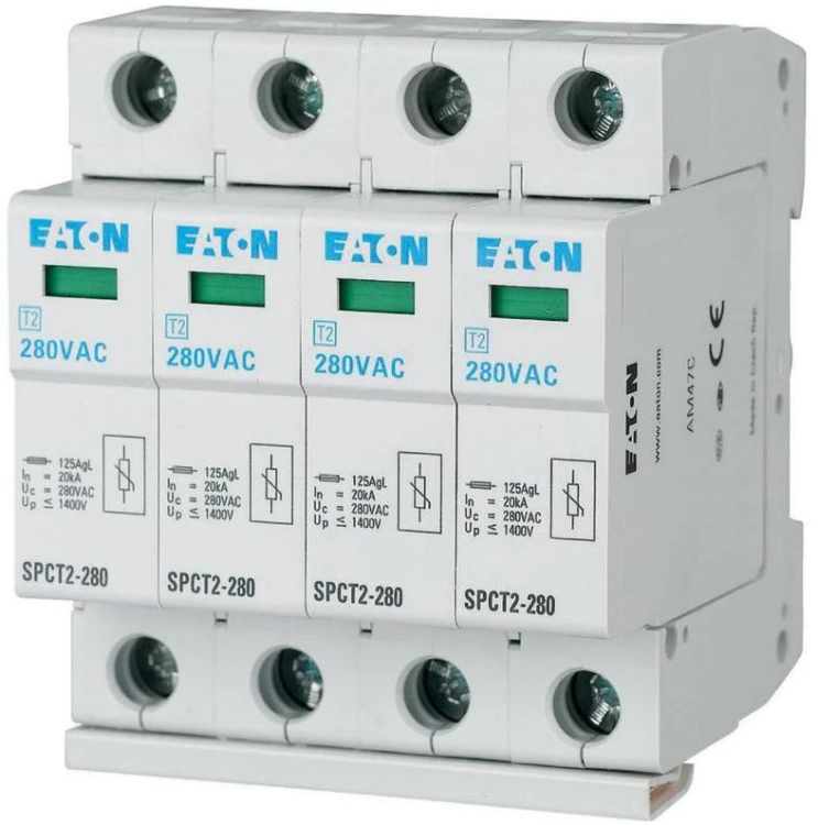 EATON OGRANICZNIK PRZEPIĘĆ T2 C 4P 4M 20/40KA 1.4KV TN, TNS, TNCS SPCT2-280/4-1948208