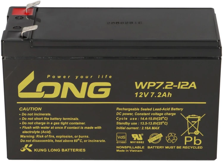 Akumulator AGM LONG 12V 7,2Ah VdS-1906269