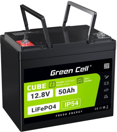 AKUMULATOR LITOWO-ŻELAZOWO-FOSFORANOWY LiFePO4 Green Cell Cube 12.8V 50Ah LFPGC12V50AH-1917559