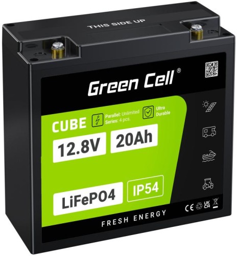 AKUMULATOR LITOWO-ŻELAZOWO-FOSFORANOWY LiFePO4 Green Cell Cube 12.8V 20Ah LFPGC12V20AH-1917570