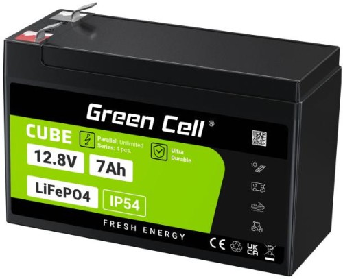 AKUMULATOR LITOWO-ŻELAZOWO-FOSFORANOWY LiFePO4 Green Cell Cube 12.8V 7Ah LFPGC12V7AH-1917861
