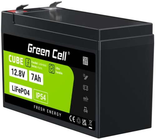 AKUMULATOR LITOWO-ŻELAZOWO-FOSFORANOWY LiFePO4 Green Cell Cube 12.8V 7Ah LFPGC12V7AH-1853609