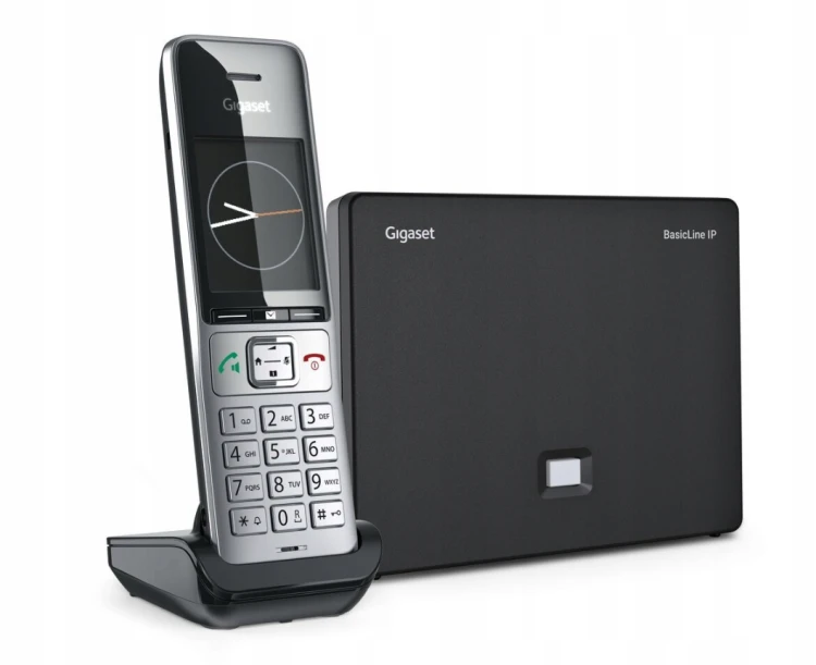 Gigaset BasicLine IP + COMFORT 500HX – zestaw telefonu VoIP DECT – widok pod kątem.png