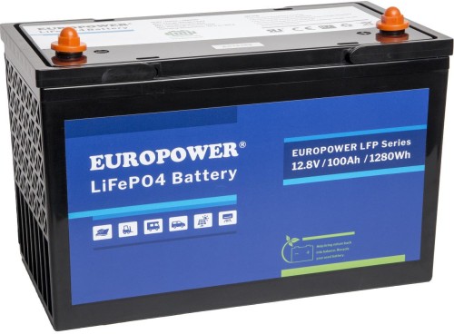 Akumulator LiFePO4 EUROPOWER serii LFP 12,8V 100Ah Bluetooth (Żywotność ~4000 cykli)-1899694