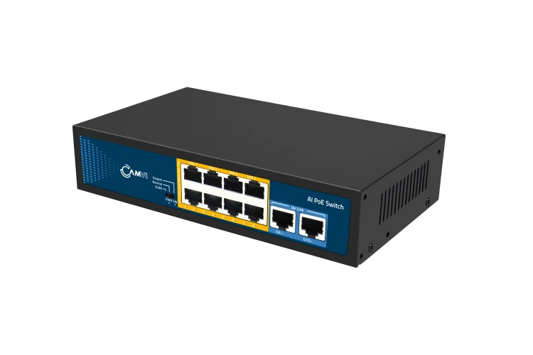 CAMVI CV-SW0802G – switch PoE 8+2 – widok z boku.png