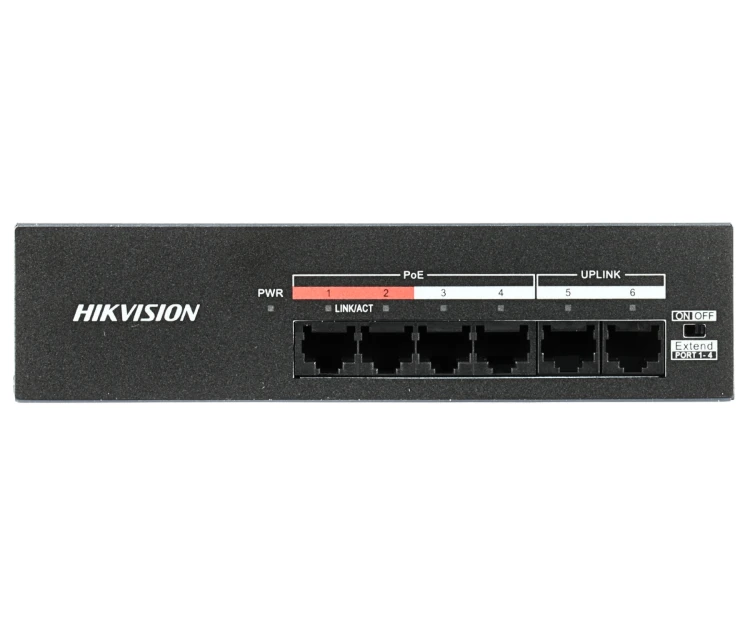 SWITCH POE DS-XS06-P 4-PORTOWY + 2X UPLINK Hikvision-1971658