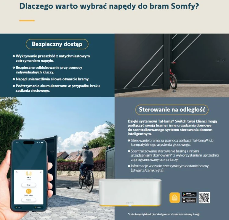 Zestaw Somfy Elixo 3S+ IO Standard Pack do 600kg bram przesuwnych-1949502