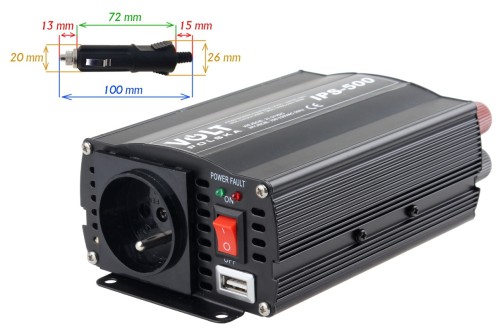 PRZETWORNICA VOLT POLSKA IPS-500 24V / 230V 350/500 W-1607583