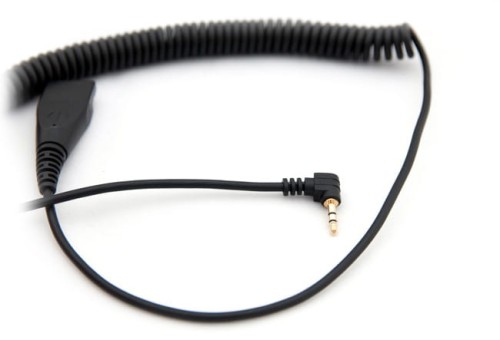 Axtel – kabel spiralny QD jack 2,5 mm – widok całości