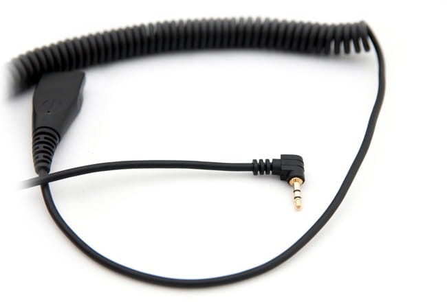 Axtel – kabel spiralny QD jack 2,5 mm – widok całości