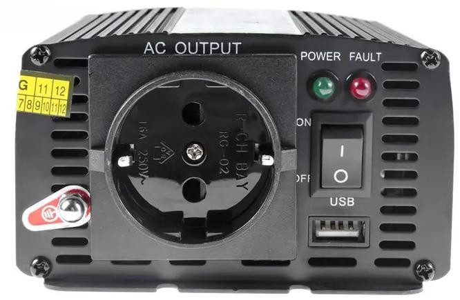 PRZETWORNICA NAPIĘCIA Green Cell 24V / 230V 300W/600W MODYFIKOWANA SINUSOIDA-1899554
