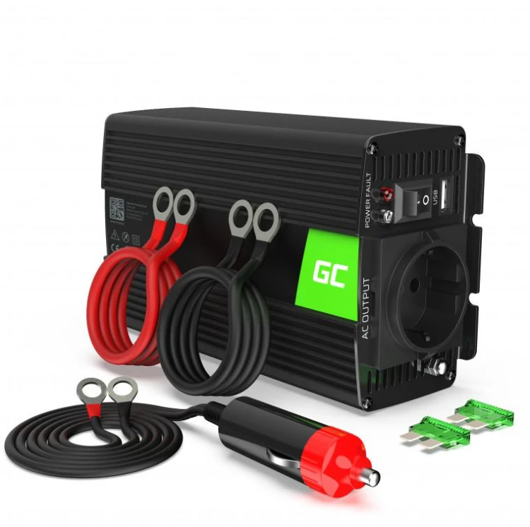 PRZETWORNICA NAPIĘCIA INWERTER Green Cell 12V / 230V 300W/600W CZYSTA SINUSOIDA INV05DE-1595446