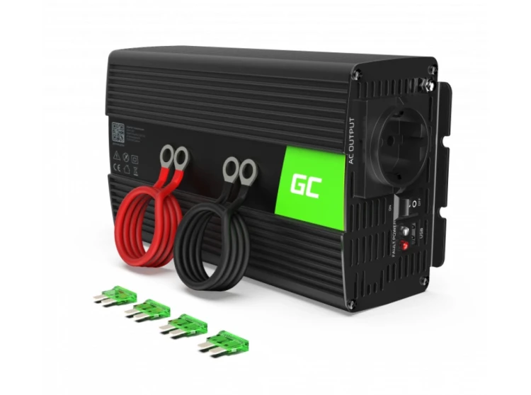 PRZETWORNICA NAPIĘCIA INWERTER Green Cell 12V / 230V 1000W/2000W CZYSTA SINUSOIDA INV09-1899563