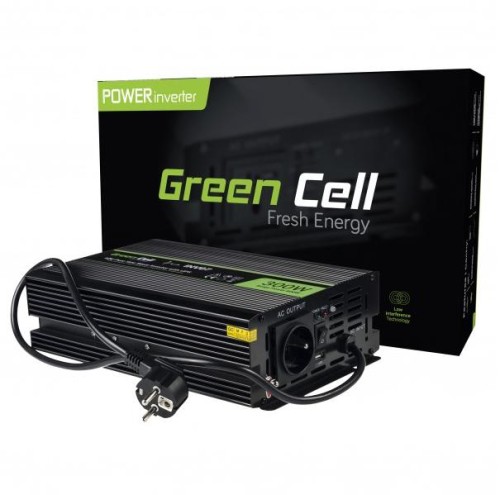 PRZETWORNICA NAPIĘCIA INWERTER Green Cell 12V / 230V 300W/600W CZYSTA SINUSOIDA INV07-1834675