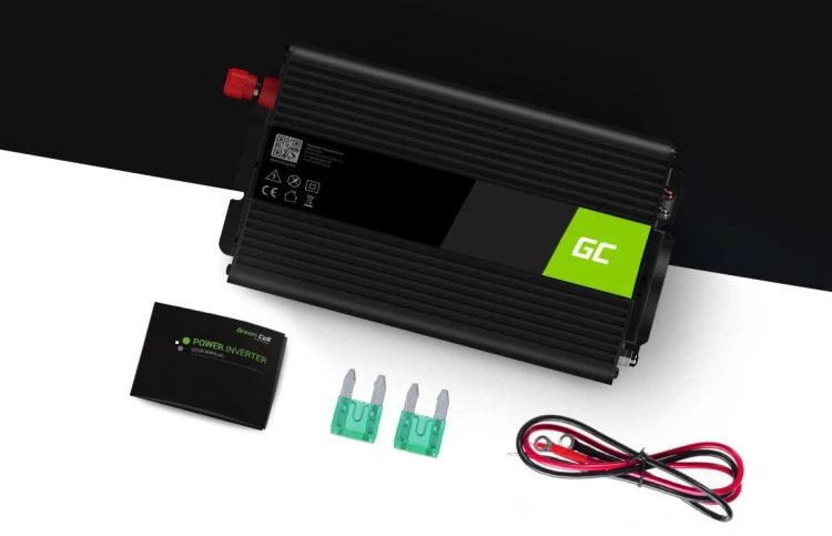 PRZETWORNICA NAPIĘCIA INWERTER Green Cell 24V / 230V 1500W/3000W CZYSTA SINUSOIDA INV19-1900943