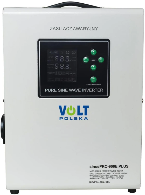 Przetwornica VOLT POLSKA SINUSPRO 900E PLUS 12V 600/900W LiFePO4, MENU-1850146