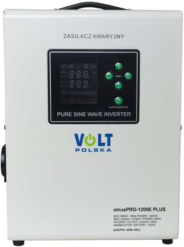 Przetwornica VOLT POLSKA SINUSPRO 1200E PLUS 12V 800/1200W LiFePO4, MENU-1952665