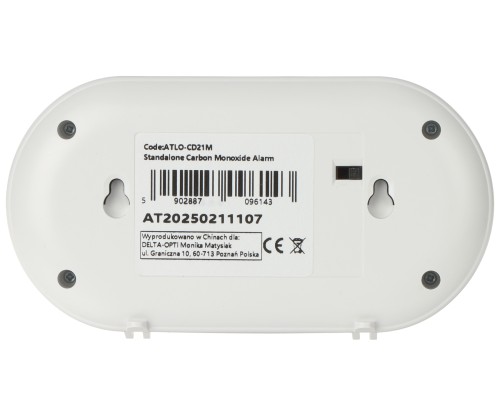 BEZPRZEWODOWA CZUJKA TLENKU WĘGLA (CZADU) ATLO-CD21MW-TUYA Wi-Fi, Tuya Smart ATLO-1795757