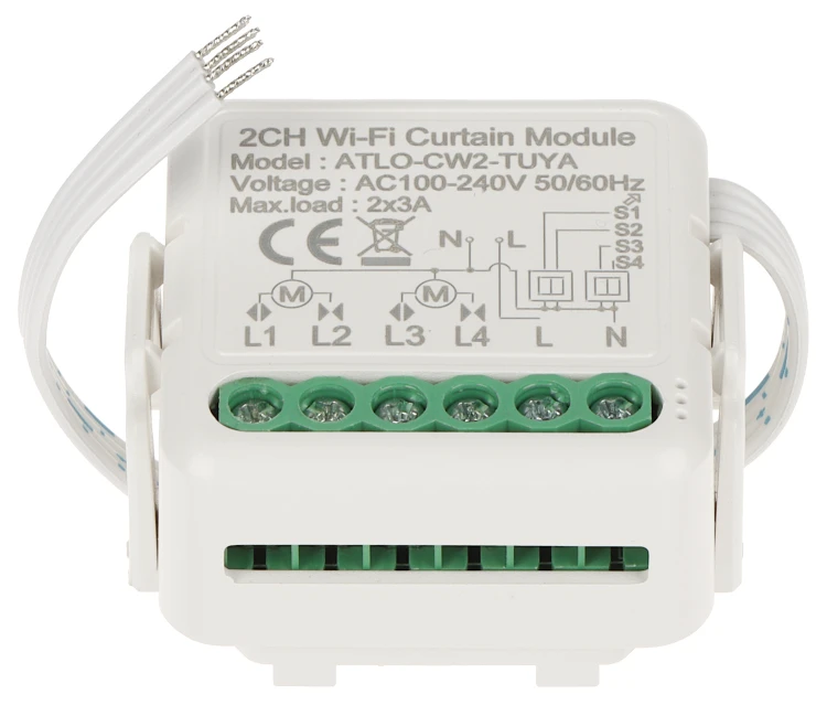PODWÓJNY INTELIGENTNY STEROWNIK ROLET ATLO-CW2-TUYA Wi-Fi, Tuya Smart-1568555