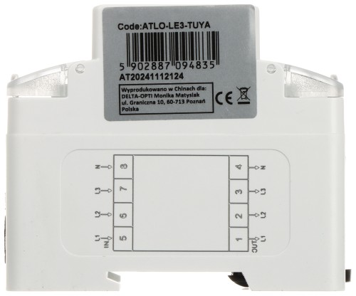 INTELIGENTNY LICZNIK ENERGII ELEKTRYCZNEJ ATLO-LE3-TUYA Wi-Fi, Tuya Smart-1769140