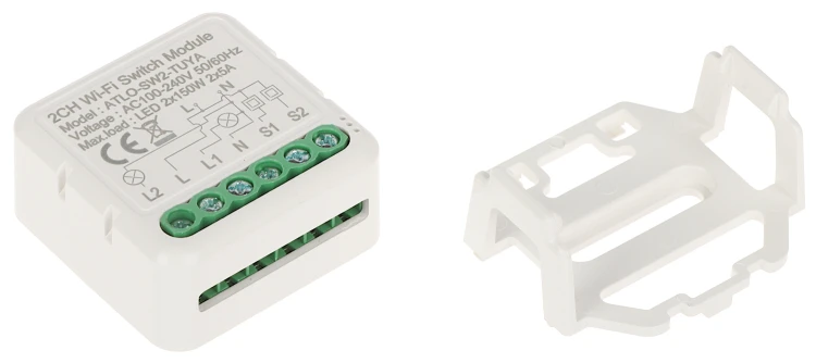 PODWÓJNY INTELIGENTNY STEROWNIK OŚWIETLENIA LED ATLO-SW2-TUYA Wi-Fi, Tuya Smart-1568784