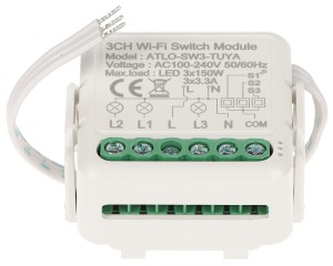 POTRÓJNY INTELIGENTNY STEROWNIK OŚWIETLENIA LED ATLO-SW3-TUYA Wi-Fi, Tuya Smart-1568789