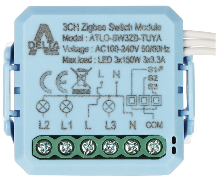 INTELIGENTNY PRZEŁĄCZNIK ATLO-SW3ZB-TUYA ZigBee, Tuya Smart-1769112