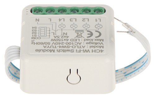 POCZWÓRNY INTELIGENTNY STEROWNIK OŚWIETLENIA LED ATLO-SW4-TUYA Wi-Fi, Tuya Smart-1568794