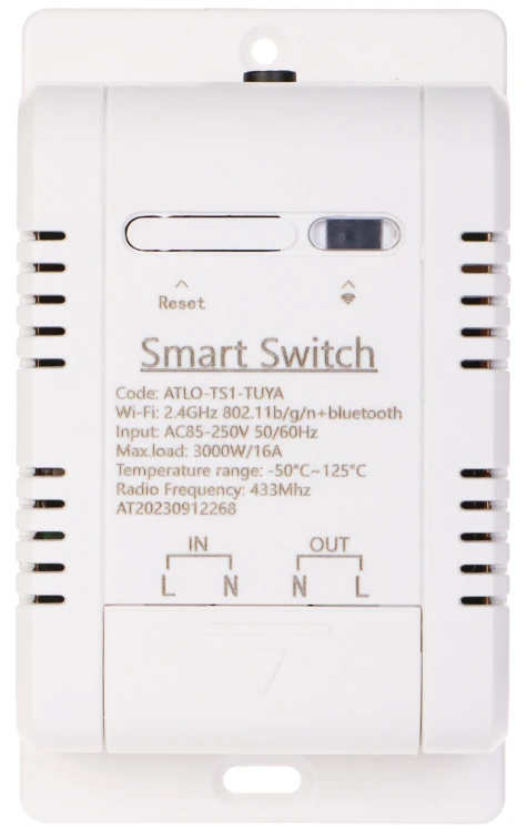 INTELIGENTNY PRZEŁĄCZNIK Z POMIAREM TEMPERATURY ATLO-TS1-TUYA Wi-Fi, Tuya Smart-1648674