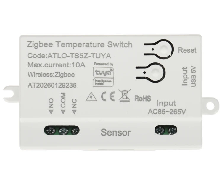 INTELIGENTNY PRZEŁĄCZNIK Z POMIAREM TEMPERATURY ATLO-TS5Z-TUYA ZigBee, Tuya Smart ATLO-1974163