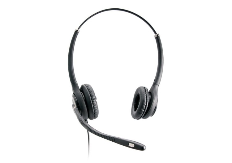 Axtel Elite HDvoice Duo NC – słuchawki Duo – widok z przodu