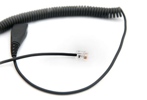 Axtel 01-QD-RJ – kabel spiralny QD-RJ – widok całości