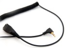 Axtel – kabel spiralny QD jack 3,5 mm – widok całości