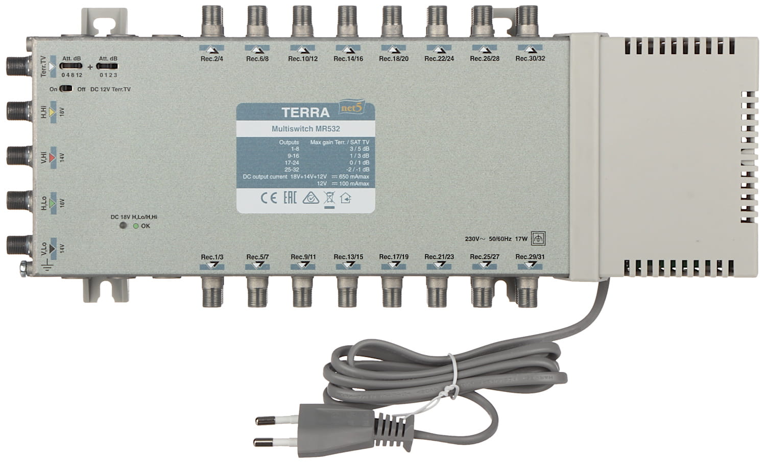 MULTISWITCH MR-532 5 WEJŚĆ/32 WYJŚCIA TERRA-1057775