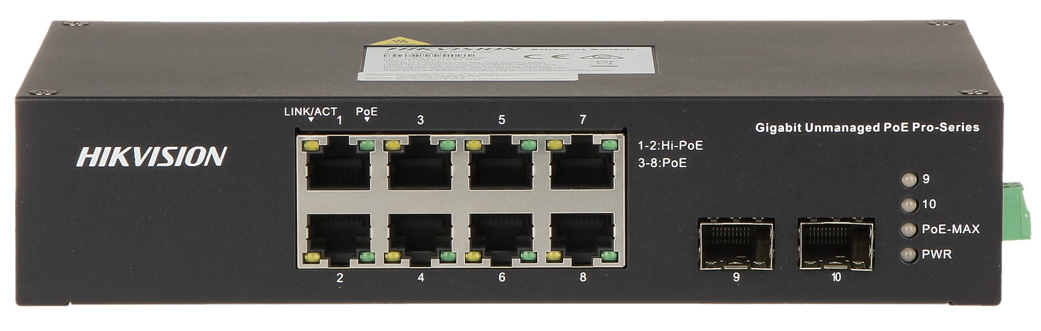SWITCH PoE DS-3T0510HP-E/HS 8-PORTOWY + 2 x SFP Hikvision-1188160