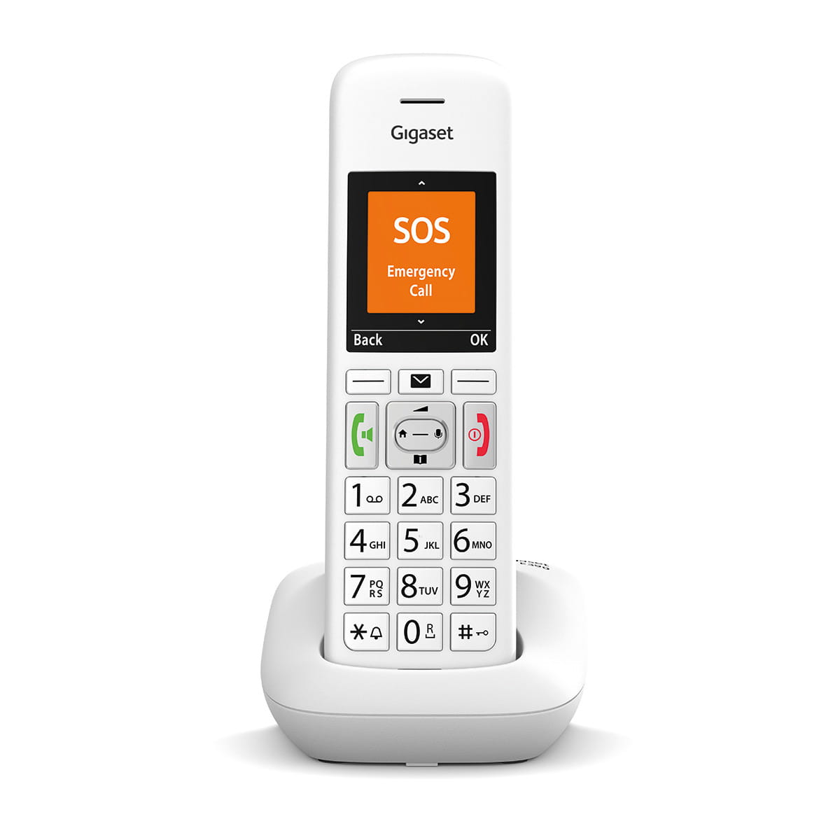 e390 Telefon dla seniorów Gigaset widok od frontu.jpg