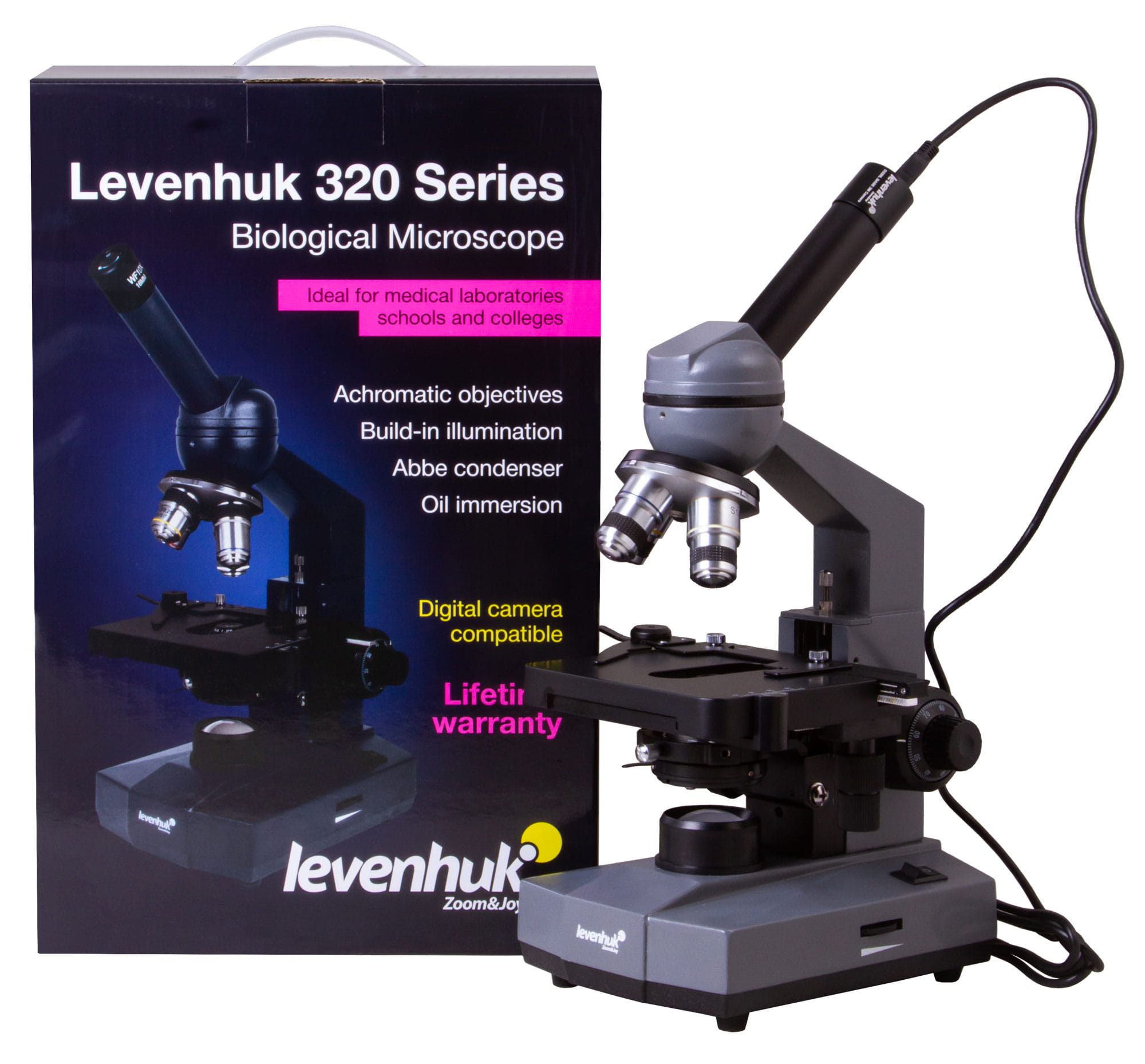 Monokularowy mikroskop cyfrowy Levenhuk D320L BASE 3M-1436793