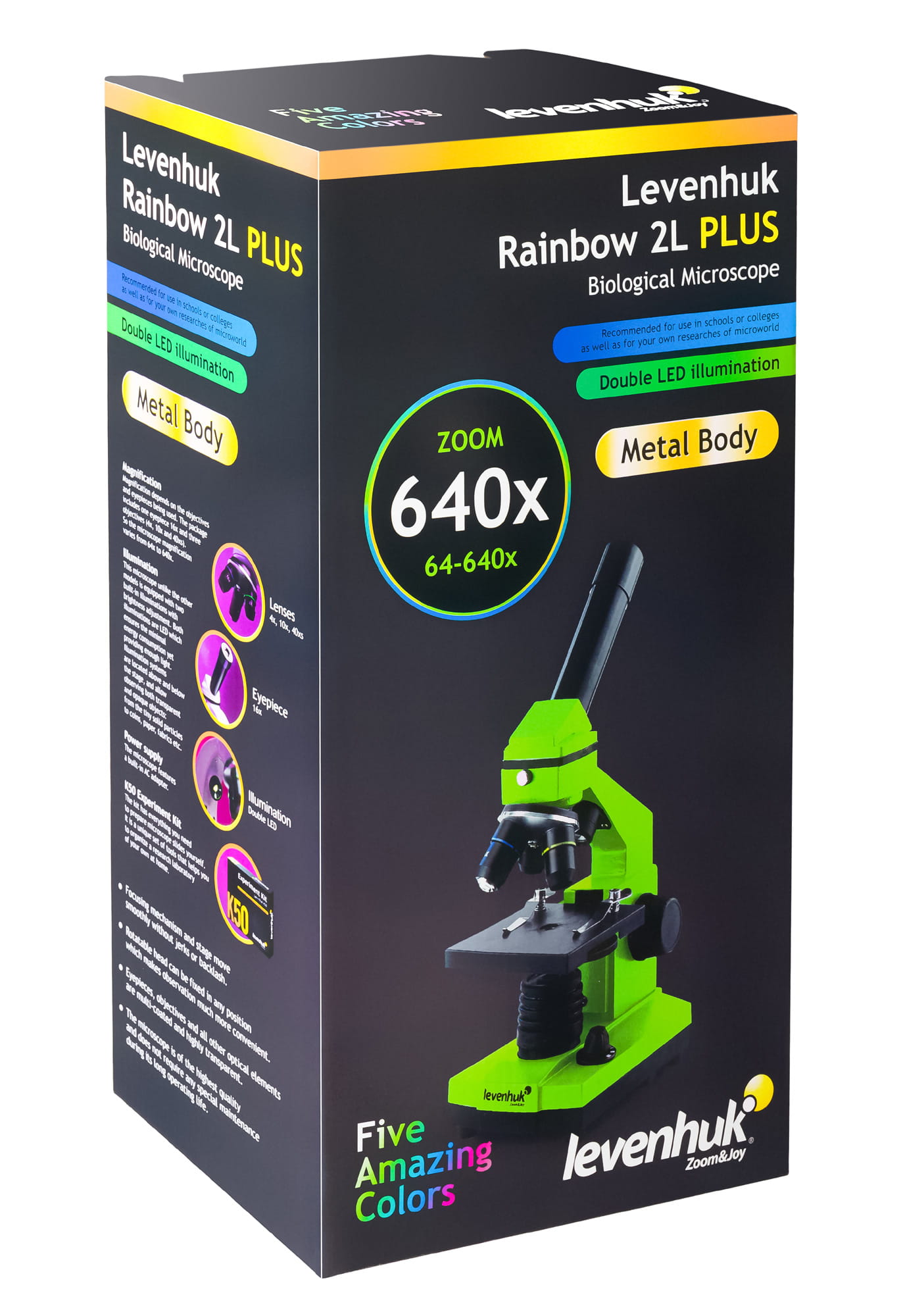 (PL) Mikroskop Levenhuk Rainbow 2L PLUS Moonstone\Kamień Księżycowy-1438937