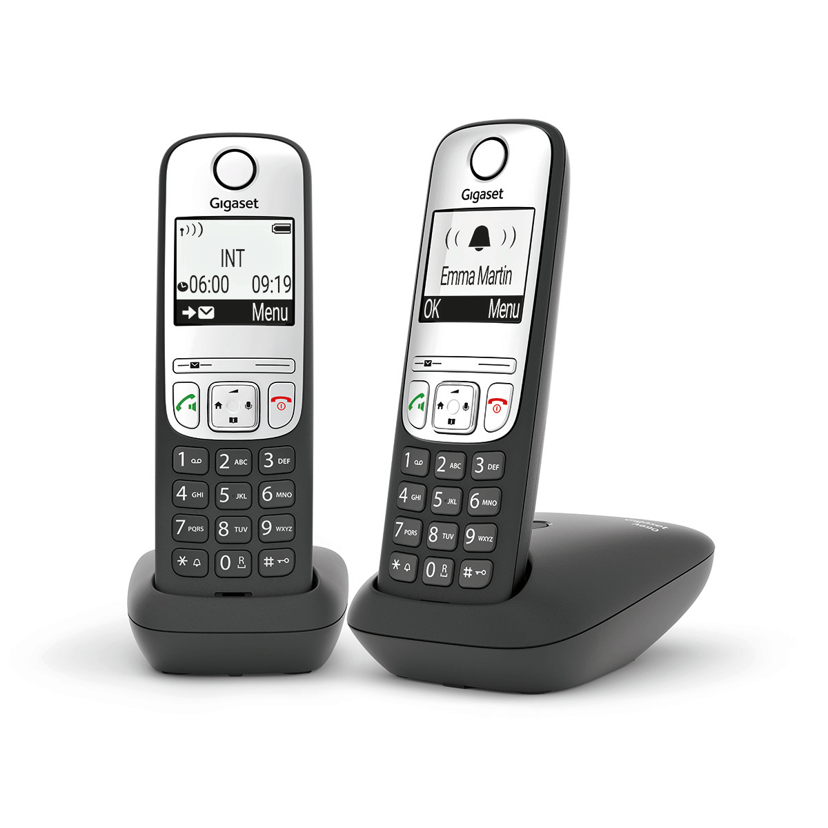a690 duo Telefon bezprzewodowy Gigaset z boku.png