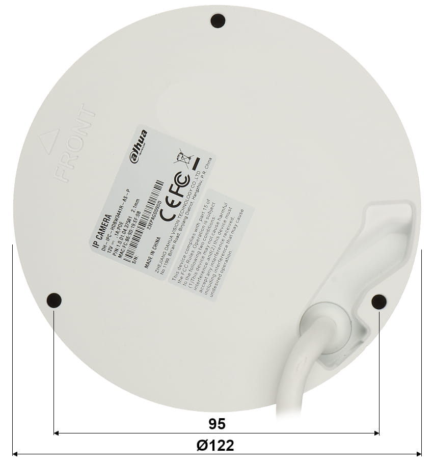 KAMERA WANDALOODPORNA IP IPC-HDBW3441R-AS-P-0210B WizSense - 4.7Mpx 2.1mm DAHUA-1446078