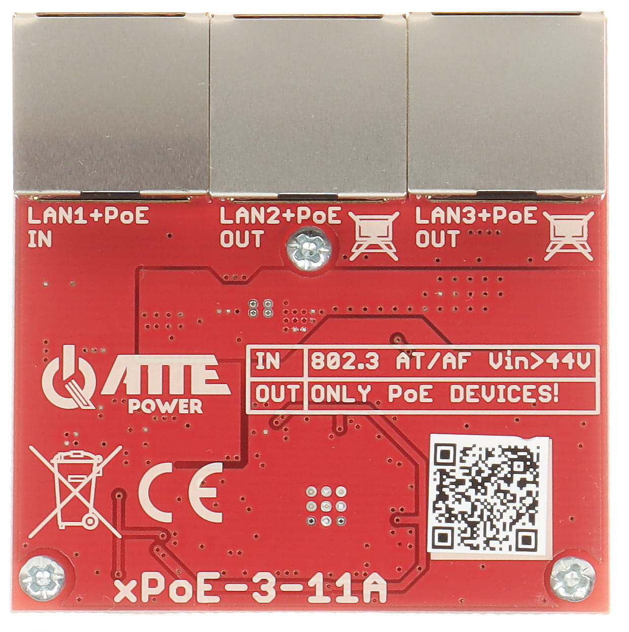 SWITCH POE / EXTENDER XPOE-3-11A 3-PORTOWY ATTE-1329701