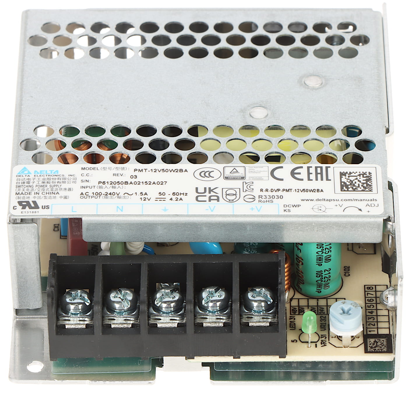 ZASILACZ IMPULSOWY PMT-12V50W2BA Delta Electronics-1319485