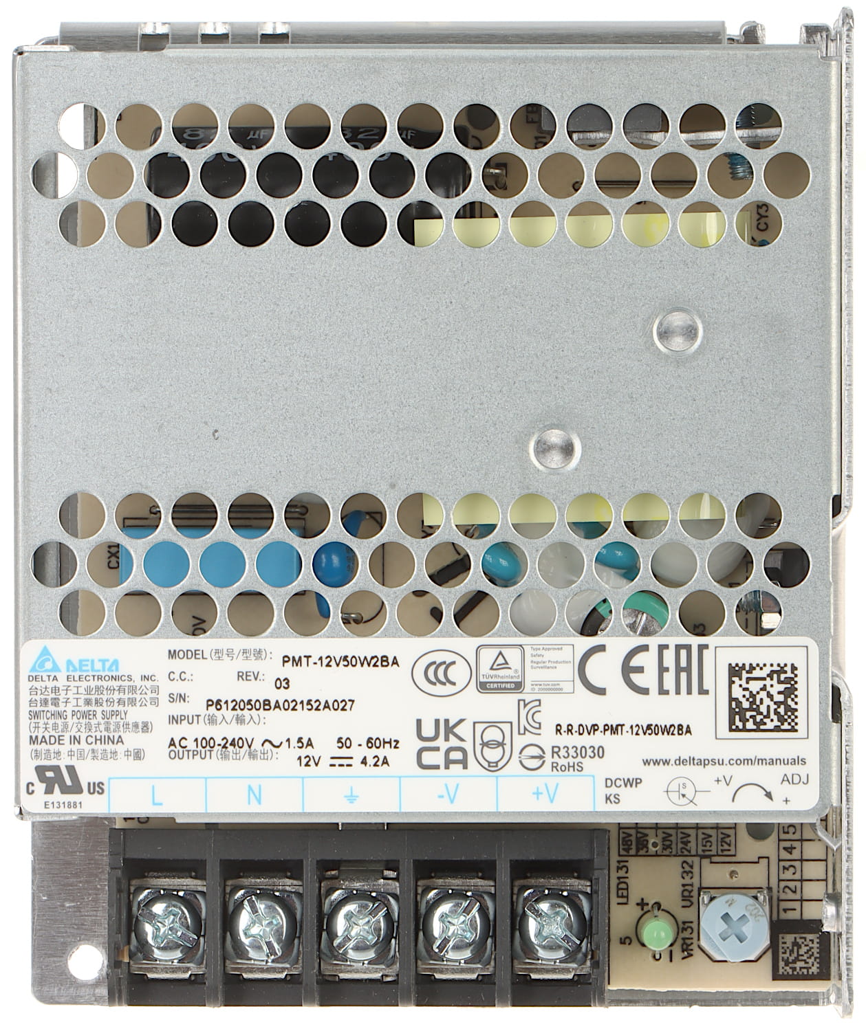 ZASILACZ IMPULSOWY PMT-12V50W2BA Delta Electronics-1319486