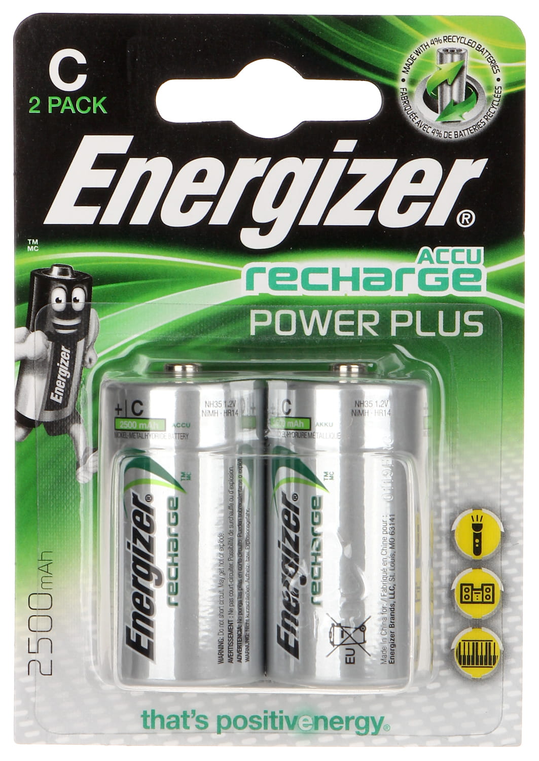 AKUMULATOR BAT-HR14/AKU-2500*P2 1.2V Ni-MH HR14 / C ENERGIZER-1338834