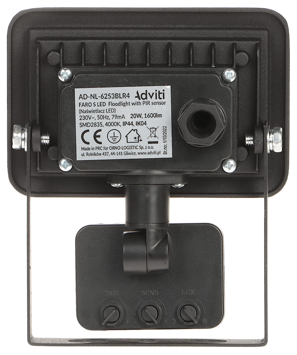 REFLEKTOR LED Z CZUJNIKIEM RUCHU AD-NL-6253BLR4 ADVITI-1469628