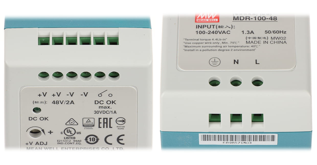 ZASILACZ IMPULSOWY MDR-100-48 MEAN WELL-1332171